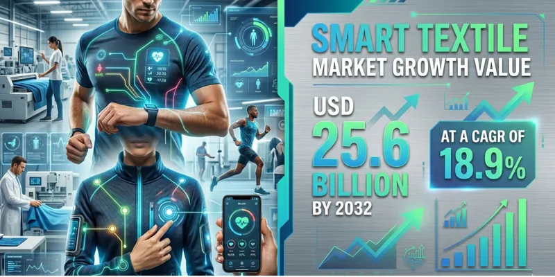 Smart Textile Market to Hit $25.6B by 2032 at 18.9% CAGR